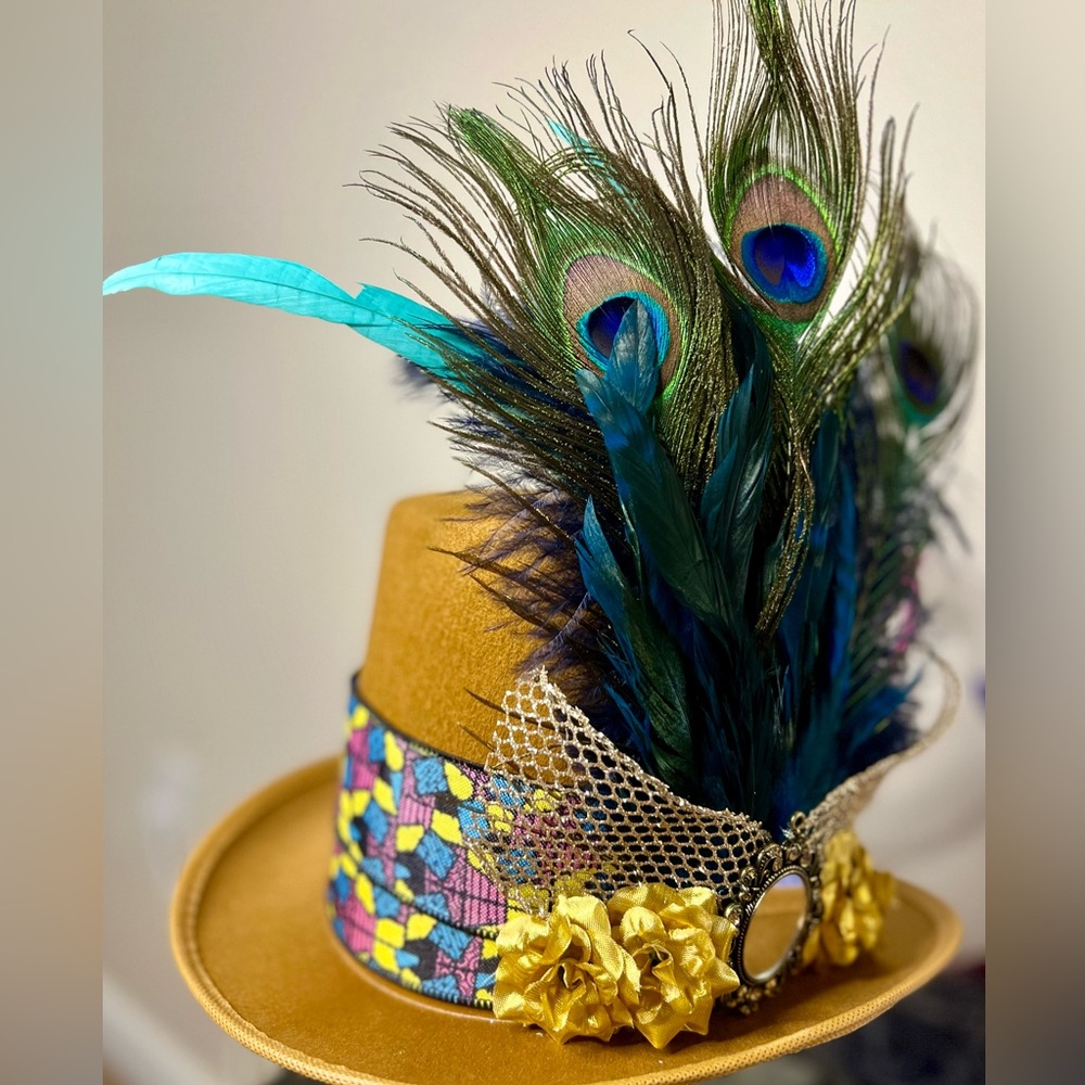 Nightmare Before Christmas inspired Steampunk Cosplay hat Sally patchwork trim